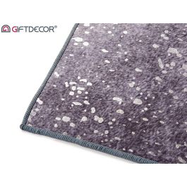 Giftdecor Alfombra Gris 100 x 150 cm con Manchas Plateadas (Set de 9)