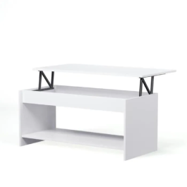 HAPPY Mesa de centro elevable estilo moderno blanco mate L 100 x W 50 cm Precio: 107.49999975. SKU: B1JQ99KRMY