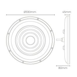 Edm Campana LED 200W 6400K 20.000lm IP65 Ø33x4.5cm