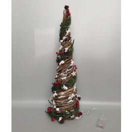 DKD Home Decor Árbol Navidad 23 x 63 x 23 cm Verde Marron Madera Led (2 Unidades) Precio: 28.58999979. SKU: B14Y4GS78F