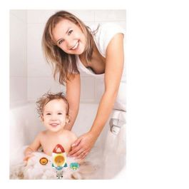 Lexibook Set de Juguete de Baño Cohetes con 3 Animales Flotantes (León, Oso, Elefante) y Chorro de Agua Giratorio Verde +18 Meses