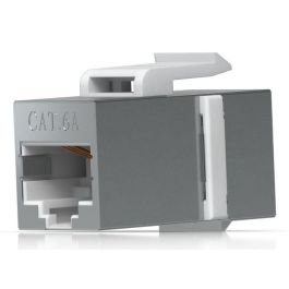Ubiquiti Acoplador Keystone Cat6A Pass-through para Cables Ethernet Pre-terminados, Conector de Acero Inoxidable - Pack de 12