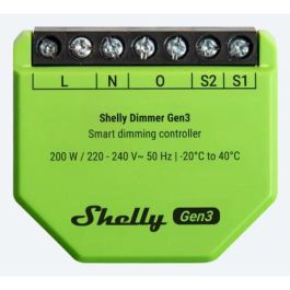 Shelly Dimmer Gen3 Controlador de Luz LED Regulable Inalámbrico Empotrable Messfunktion Unterputz 150W 200W Negro