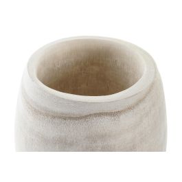 DKD Home Decor Macetero Boho de Paulownia, Marrón, 16 cm Ancho x 16 cm Largo x 18 cm Alto