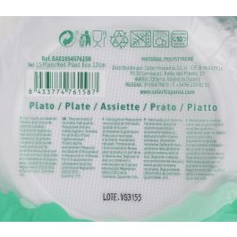Algon Set 15 Plato Redondo Plástico Eco 17 cm