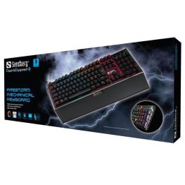Sandberg FireStorm Mech Keyboard BE Teclado Mecánico Gaming con Retroiluminación RGB Completa para Jugadores