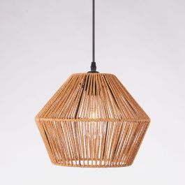 Lámpara Colgante de Cuerda Natural Okara SKD-P80002, Diseño Original y Fresco para Interiores: Salón, Comedor, Restaurante. Casquillo E27. Precio: 36.49999969. SKU: B14DLQVHVL