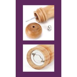 Molinillo de pimienta de madera 20 cm Quttin (20 Unidades) Molinillo de pimienta de madera 20 cm Quttin (20 Unidades)