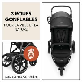 HAUCK HAU4007923148594 Cochecito todoterreno RAPID 3 Air - 3 Ruedas Plegado con una Mano Negro