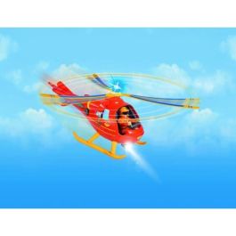 Simba SIM1695825444053 Helicóptero Wallaby de Sam el Bombero con 1 figura, 5 accesorios y función de luz y sonido