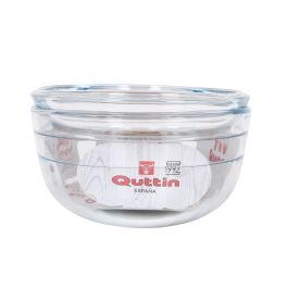 Quttin Cacerola de Vidrio Oval con Tapa 3L + 1L (3 Unidades)