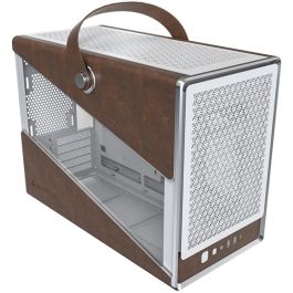 Montech Heritage TG Caja de PC Midi Tower Blanca con Imitación Piel y Ventana Lateral