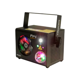 ALGAMLIGHT FX-4 Proyector 4-en-1: Rueda Gobo LED RGB, Magic Ball, Láser RG y Estrobo para Fiestas