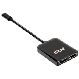Club3D MST-Hub USB 3.2 Typ C > 2x DP 4K60Hz St/Bu Multi-Stream Transport Hub, USB-C a 2 DisplayPort 4K 60Hz