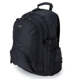 Targus Mochila Classic para Portátil de 15.6 Pulgadas Negro - Diseño Profesional y Almacenamiento Eficiente