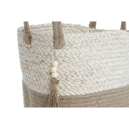 Juego de Cestas Home ESPRIT Natural Marrón claro Yute Fibra de maíz Moderno 40 x 40 x 41 cm