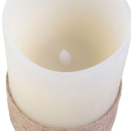 The Candle Factory Vela LED con Base Cuerda 15x10 cm Efecto Llama Titilante Iluminación Blanca Cálida