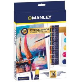 Tempera Gouache Manley Set De 16 (12X Pintura Gouache 12Ml, 2X Pinceles, 1X Paleta, 1X Bloc Dibujo) Precio: 17.5000001. SKU: B1DMKYMKDD