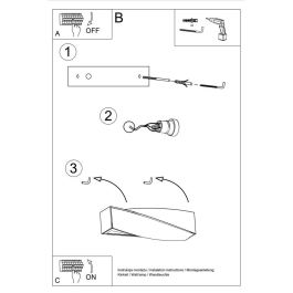 Sigma SOL-SL.0229 Aplique de Pared Rectangular Ondulado con Luz Bidireccional – Diseño Universal
