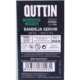 Bandeja de metal para servir 38x27 cm Quttin - 3 surtidos (12 Unidades) Bandeja de metal para servir 38x27 cm Quttin - 3 surtidos (12 Unidades)
