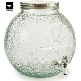 Mediterranea Tarro Dispensador con Grifo 5L Vidrio 23x18x25 cm