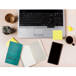 Antartik Cuaderno Tapa Blanda A6 Rayas Verde Aguamarina 100 Hojas 80gr FSC