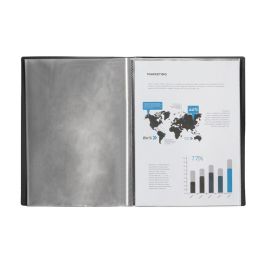 Carpeta Liderpapel Escaparate 30 Fundas Pvc Folio Negro