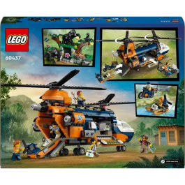 LEGO 60437 Helicóptero del Explorador de la Selva al Campamento Base, Juguete de Construcción para Niños y Niñas de 8 Años