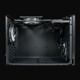 LC-Power LC-716MB-ON Micro Torre PC Negra para Gaming, micro ATX/Mini-ITX, Vidrio Templado, Ventana, Iluminación RGB