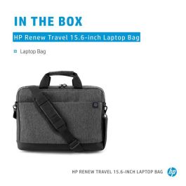 HP Bolso para Portátil de Viaje Renew 15.6'' - Fabricado con Materiales Sostenibles Reciclados, Compartimentos Organizadores