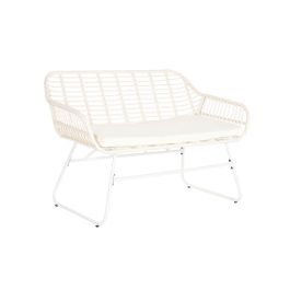 Sofa Terraza Y Jardin DKD Home Decor Blanco Blanco 74 x 84 x 124 cm Set de 4