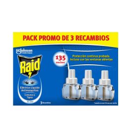 Raid Protección Antimosquitos x 3 recambios, Insecticida para el Hogar, 90 Noches de Protección Continua Precio: 7.79000057. SKU: B13HWW2BZP