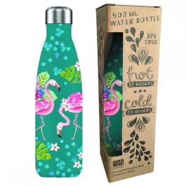 Enesco Botella Isotérmica de Acero Inoxidable, Sin BPA, Mantiene Temperatura 12-24h, Diseño Flamenco por Michelle Allen, 50cl Precio: 16.94999944. SKU: B1FF4MWV3F
