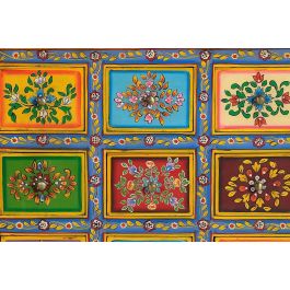 Giner Y Colomer Cómoda de Madera de Mango 9 Cajones Pintada a Mano