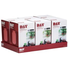Day Dispensador de Bebida 4 L con Grifo Cristal Líneas Verticales Tapa Metal
