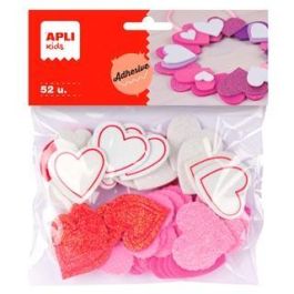 Apli Formas Goma Eva Adhesivas Corazones Con Purpurina Colores Surtidos -52U- Precio: 2.59000016. SKU: B12ZJSMF47