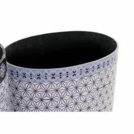 DKD Home Decor Papelera Sixties Diseño Retro, Set de 2 Unidades, en Lienzo y Madera, Colores Azul y Blanco, Dimensiones 23x35.3x31.5 cm DKD Home Decor Papelera Sixties Diseño Retro, Set de 2 Unidades, en Lienzo y Madera, Colores Azul y Blanco, Dimensiones 23x35.3x31.5 cm