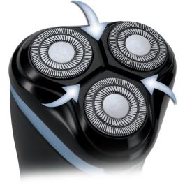 Remington R1000 Afeitadora Rotativa Inalámbrica, 3 Cuchillas Dual Track, Recortador Retráctil, Autonomía 30 min, LED