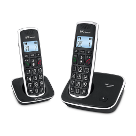 SPC Teléfono Inalámbrico Comfort Kaiser Dúo 7609N para Mayores Pack Negro
