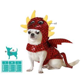 Disfraz Para Mascota Dragon Rojo Talla L de Polyester para Perro