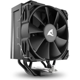 Sharkoon A50 Refrigerador de CPU de Torre Única con Ventilador 120mm, 5 Tubos de Calor, TDP 230W, Negro. Compatible con Zócalos.