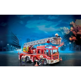 Playmobil Camión de Bomberos con Escalera Extensible 9463 Compatible con Módulo RC, Luces y Sonidos