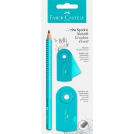 Faber Castell Lápiz De Grafito Jumbo Sparkle + Goma De Borrar + Afilalápices Turquesa Blíster Precio: 4.49999968. SKU: B19GFNT882