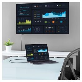 Adaptador USB C a DVI Startech CDP2DVIMM2MB Negro