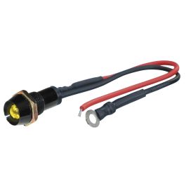 Led Control Lights Black Amarillo 1 Piece Diam. 10 mm FO33156