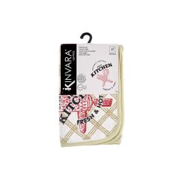 Kinvara Paño Cocina Rizo 50 cm Verde Blanco (Set de 24)