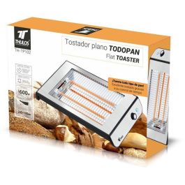 Thulos Tostadora TH-TP102 600W Acero Inoxidable, Control de Tiempo, Bandeja Recogemigas