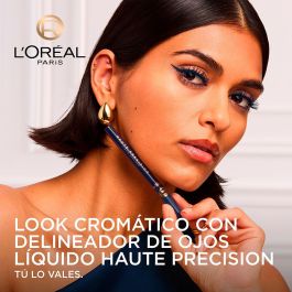 L'Oréal Paris Haute Precision Delineador de Ojos Líquido de Fieltro - Azul (#Blue), 1 unidad - Resistente al Agua, Precisión 0.01mm