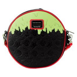 Loungefly Bolso Cruzado Glow Ghostbusters con Logo que Brilla en la Oscuridad, Piel Vegana, 22.5cm