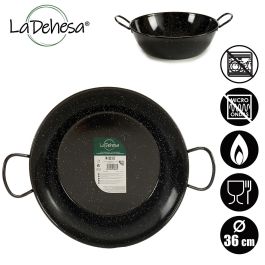 Sartén Honda Esmaltada 36 cm La Dehesa - Acero Esmaltado, Negro (4 Unidades) Sartén Honda Esmaltada 36 cm La Dehesa - Acero Esmaltado, Negro (4 Unidades)